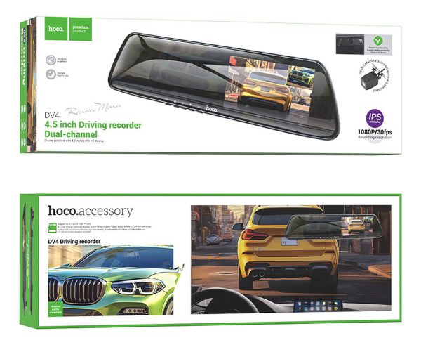 Camara Hoco Auto Dv4 Pantalla Ips Hd 1080p Espejo - Imagen 5