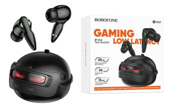 Audifonos Low Latency Gaming Borofone Bw57 Negro 4h - Imagen 5