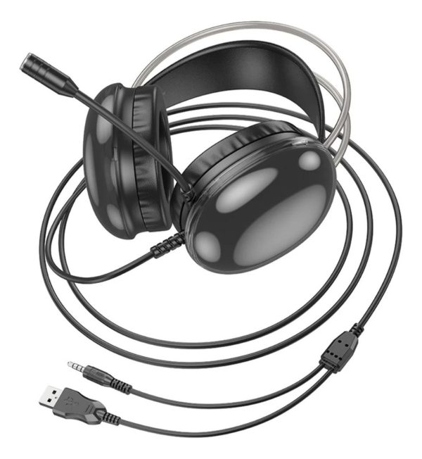 Audífonos Hoco W109 Plus - Gaming | USB 7.1 Luces RGB - Imagen 3
