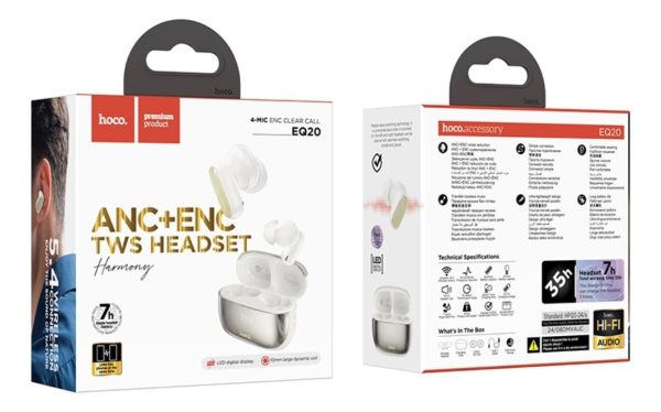 Audífonos Hoco Eq20 In Ear Bluetooth V5.4 + 4mic - Imagen 8
