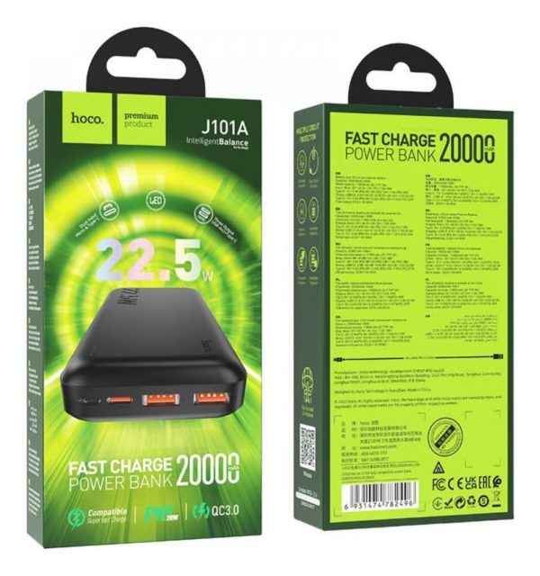 Power Bank Hoco J101a 20000 Carga Rapida 22.5w - Imagen 6