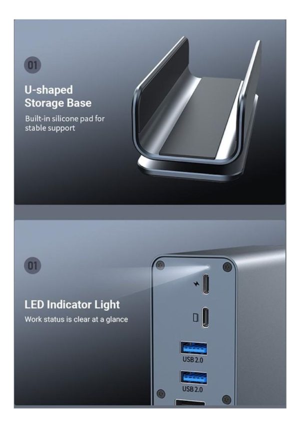 Docking Station 15 En 1 Usb-c A Dp/hdmi 3.2 100w - Imagen 4