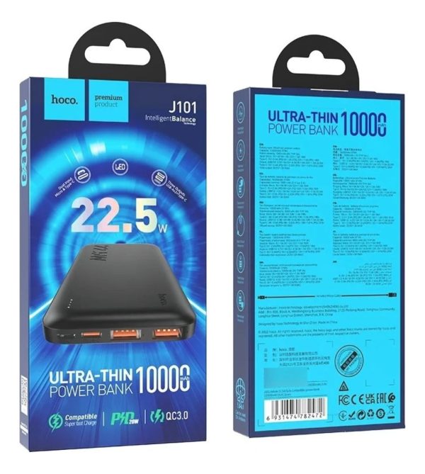 Power Bank Hoco J101 10000mah 22.5w Portatil Fastcharge - Imagen 4