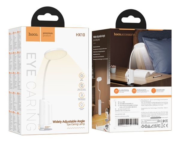 Lámpara De Lectura Hoco Hx10 Recargable 3 Niveles De Luz - Imagen 6